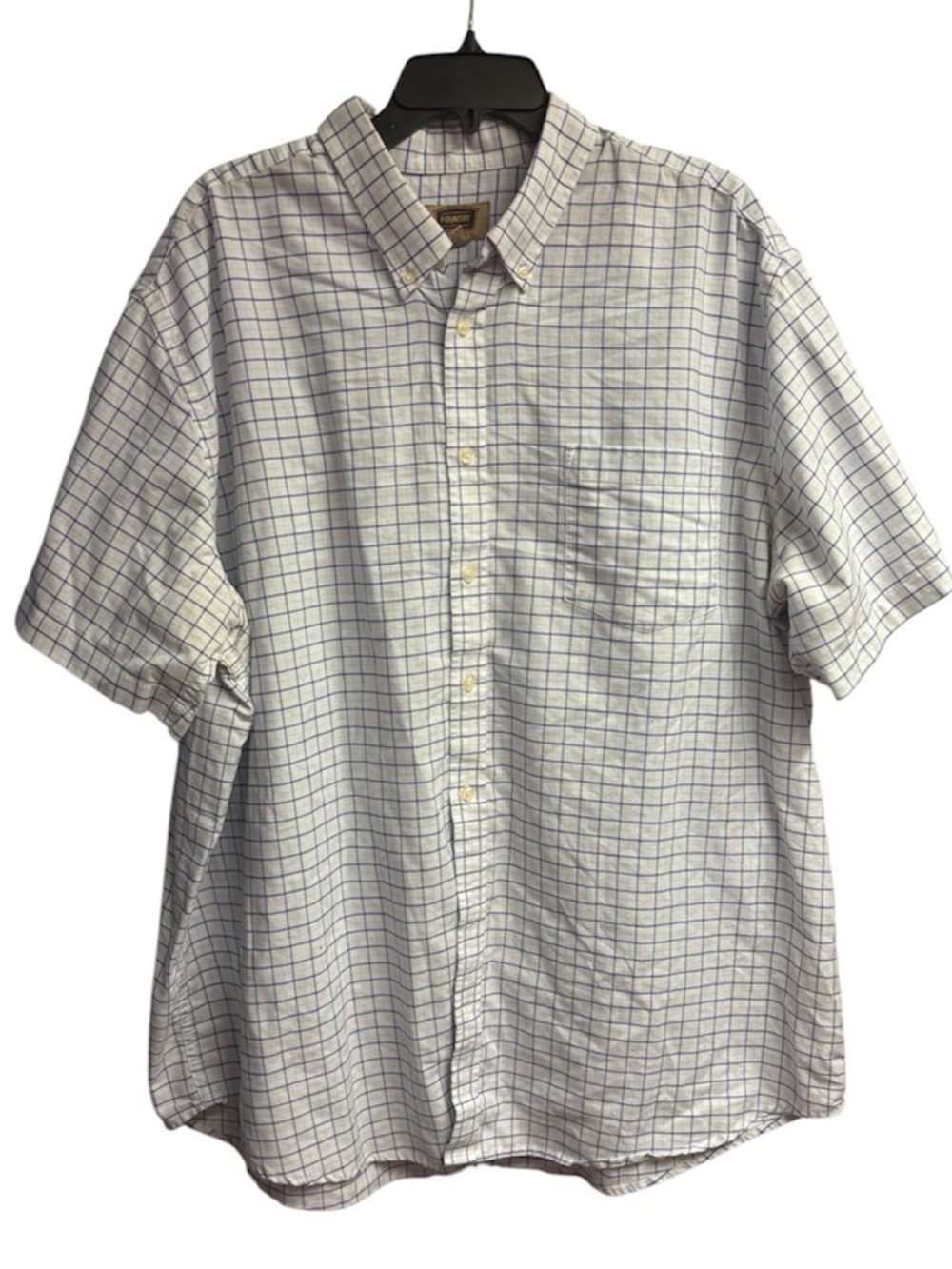 Foundry Plaid Button Up Cotton Blend Shirt Size 2XLT
